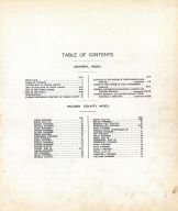 Table of Contents, Nelson County 1909